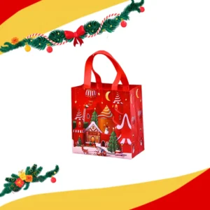 Bolsa Plastica Dulcera Navideña Villa Navideña