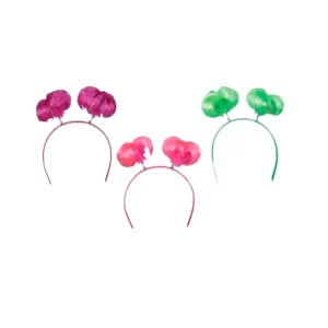 *Diadema Mechon Neon Rosa Morada y Verde (12pz)
