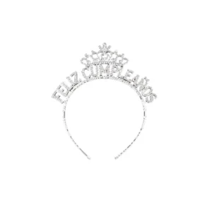 Diadema "Feliz Cumpleaños" con Corona de Princesa (6pz)