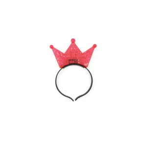 Diadema corona transparente con luz led (12pz)